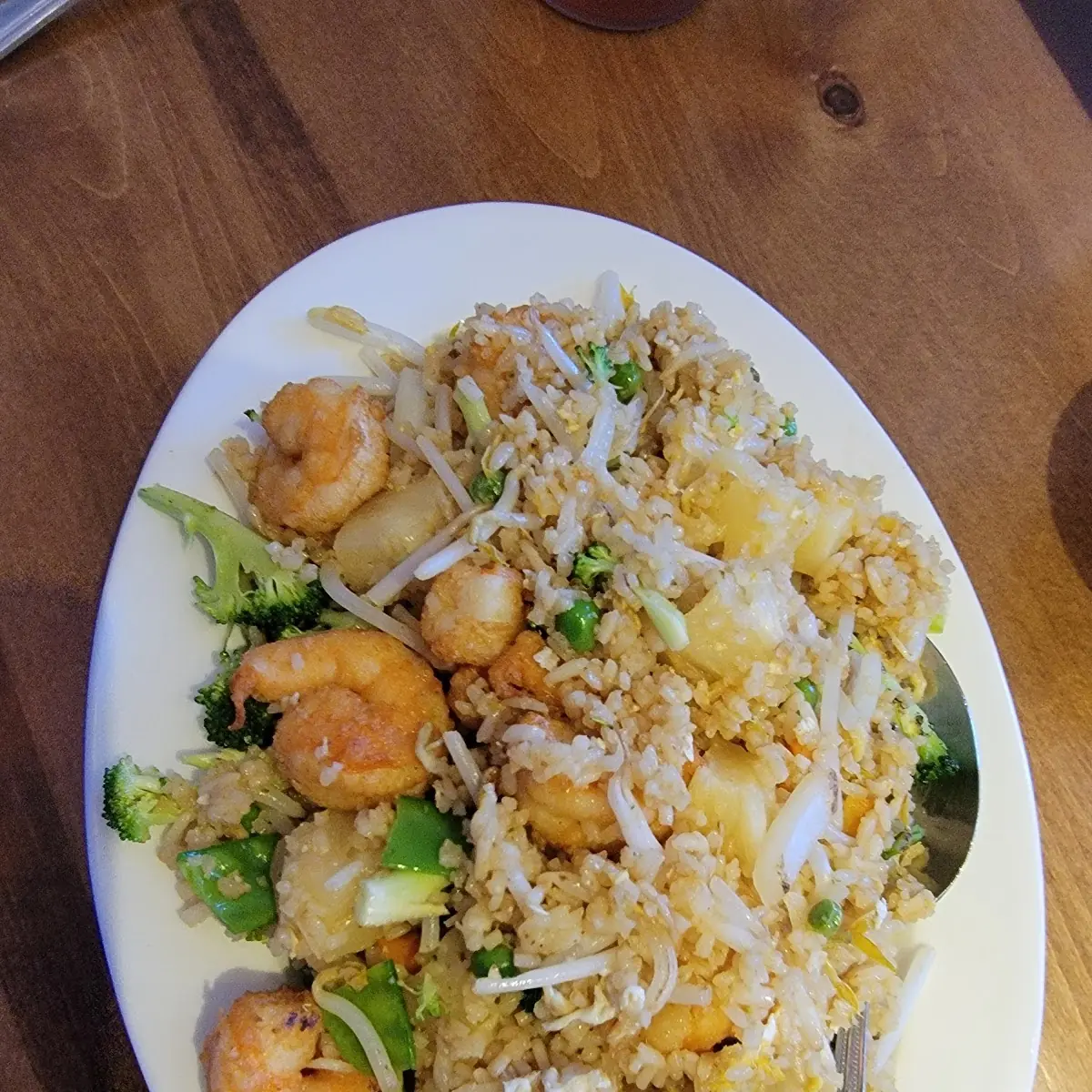 Vegetable Fried Rice with Shrimp and Pineapple