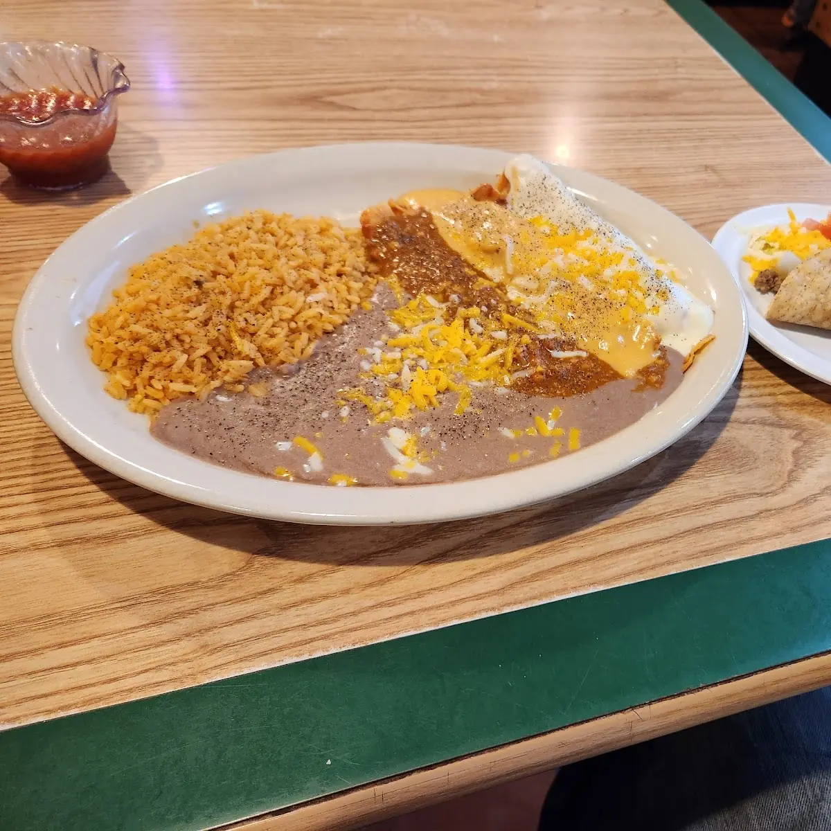 Cheese Enchiladas and Mexican Rice