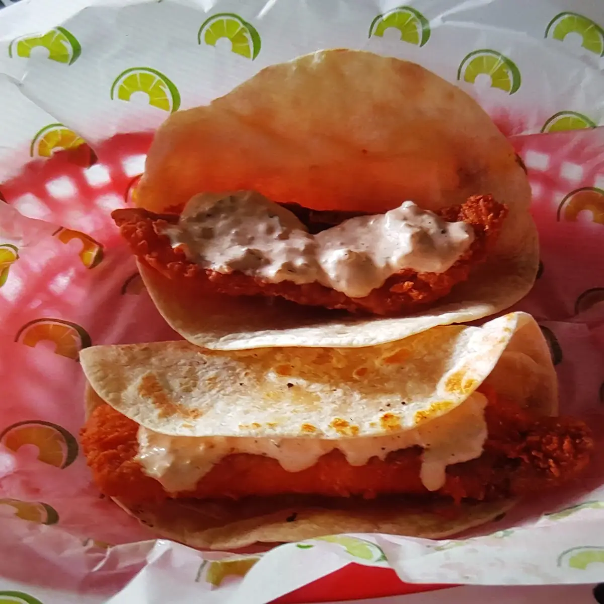 Fried Fish Tacos Dressed with Remoulade