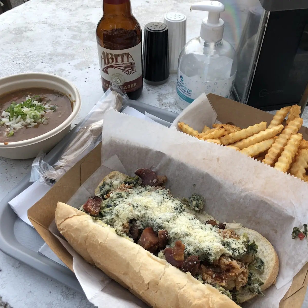 Oysters Rockefeller PO Boy