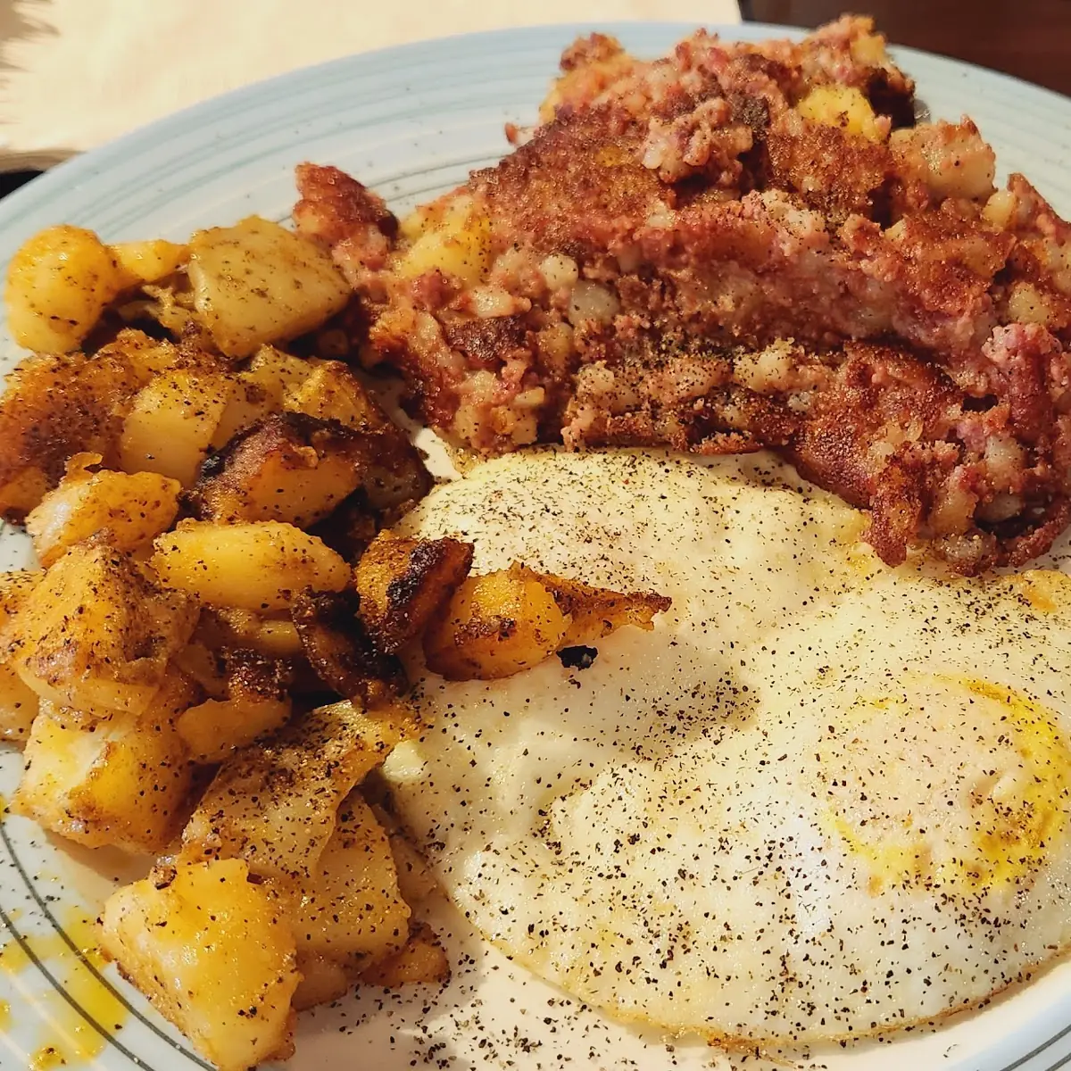 Corned Beef Hash and Fried Eggs