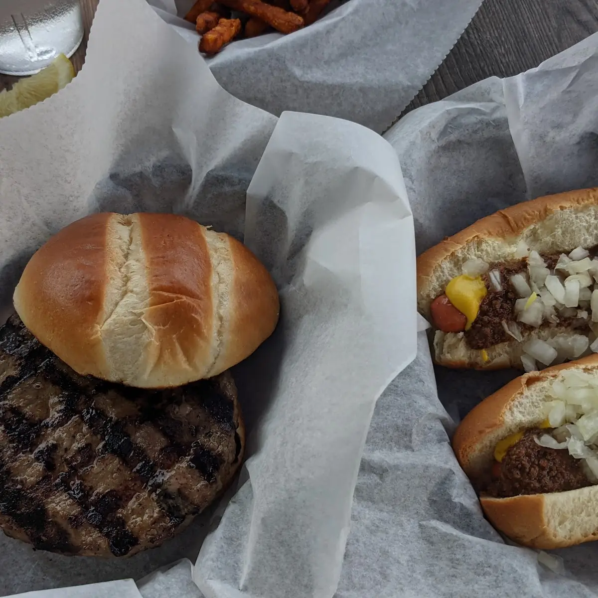 Hot Dog and Hamburger