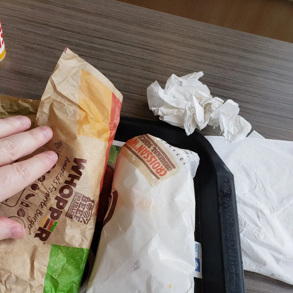 Breakfast Burrito and Whopper