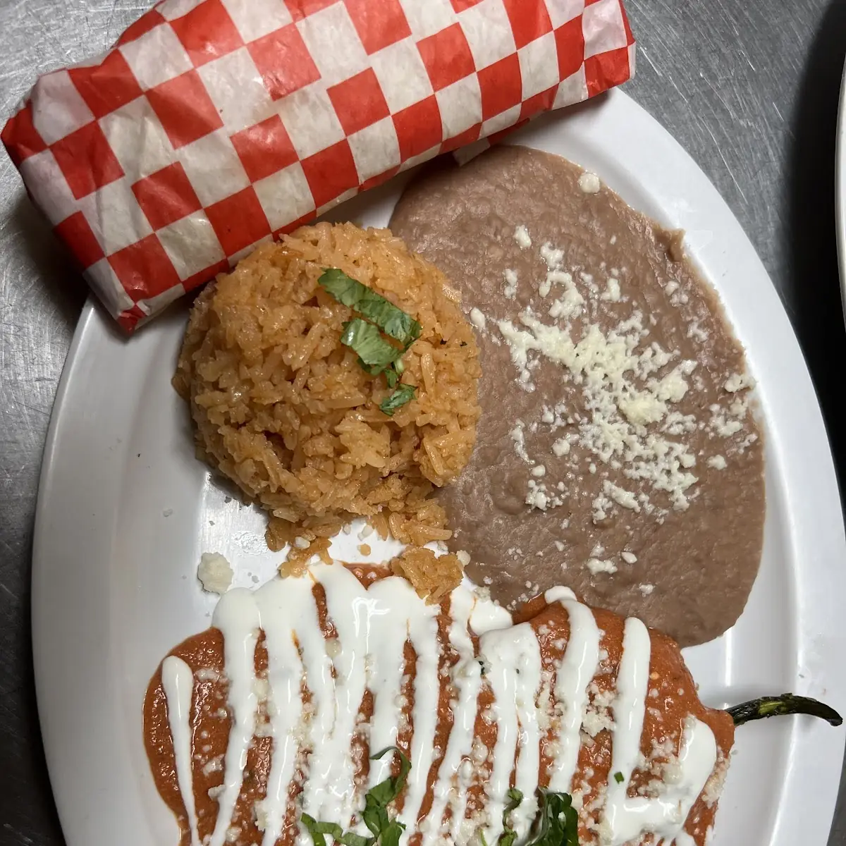 Chilaquiles Rojos Asada