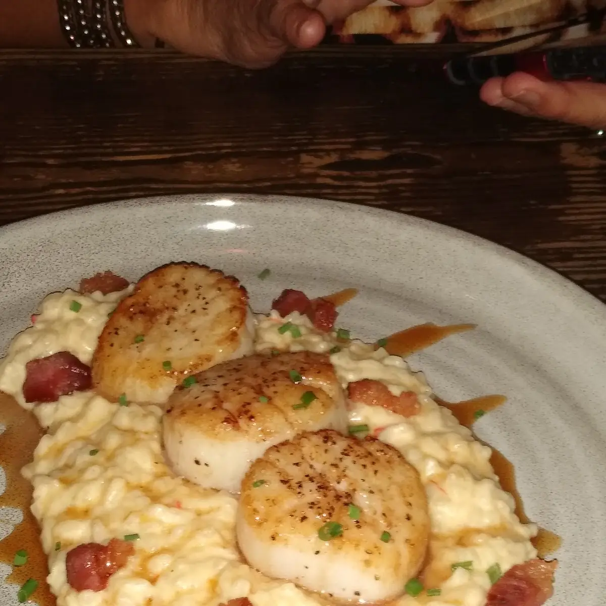 Seared Scallops on Risotto