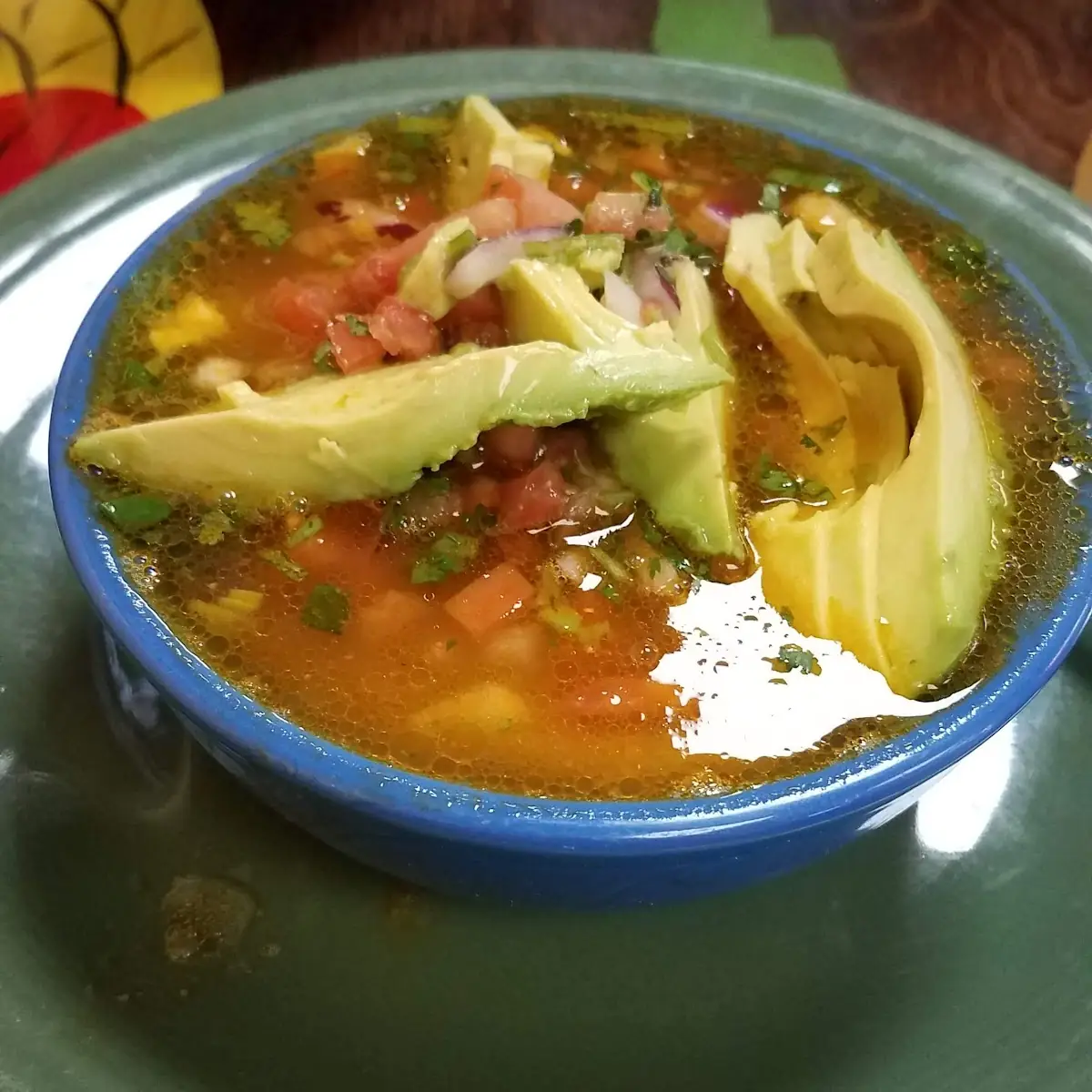 Chicken Soup Added Avocado