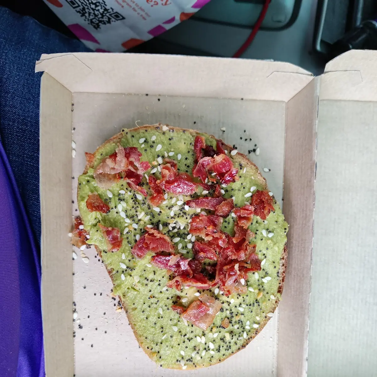 Avocado Toast and Bacon Strips