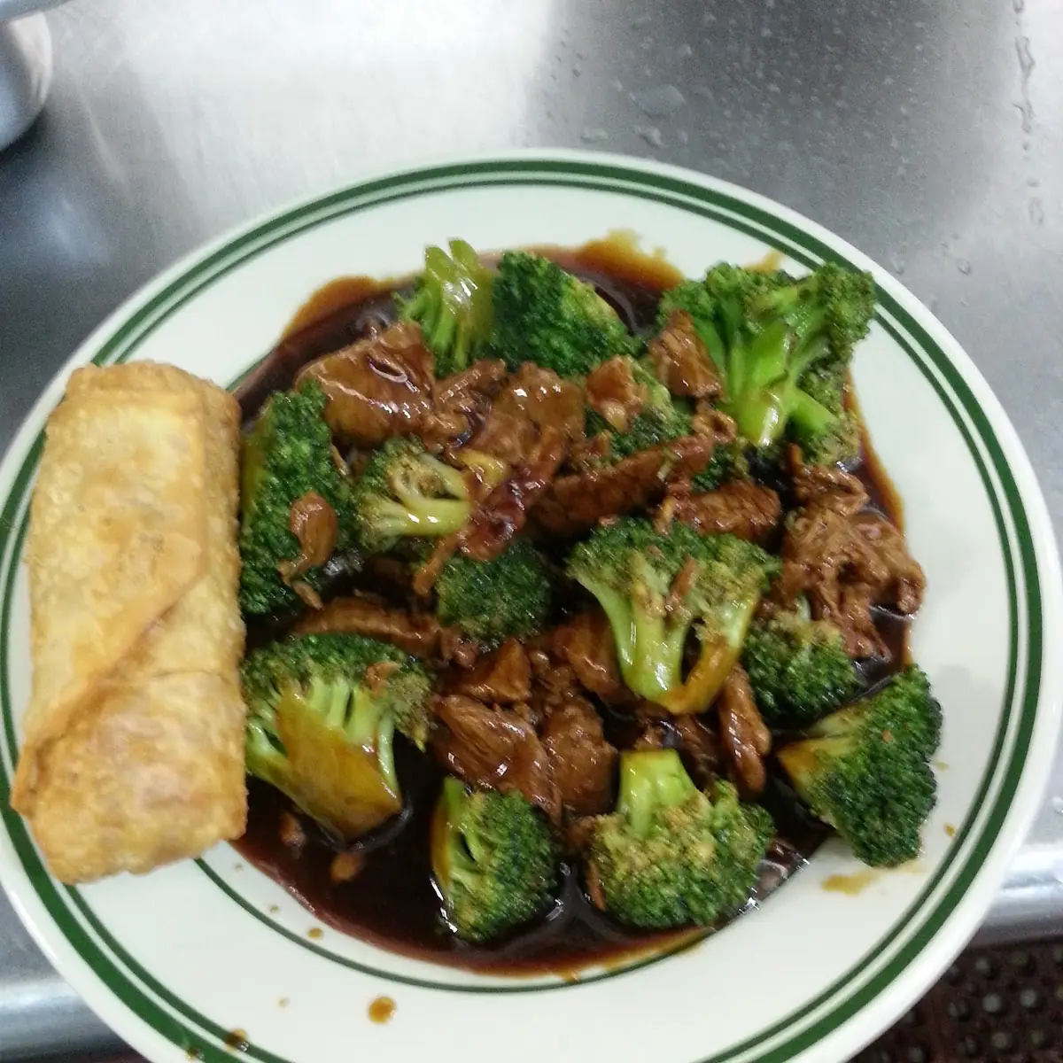 Beef or Chicken with Broccoli Egg Roll