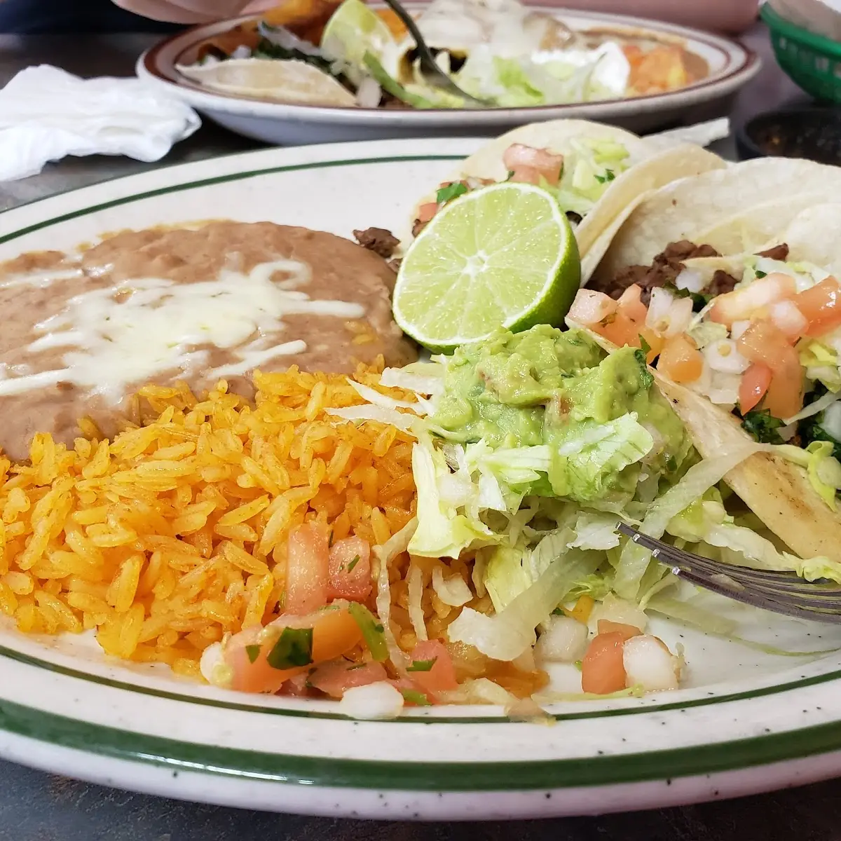 Shredded Beef Taco with Rice or Beans