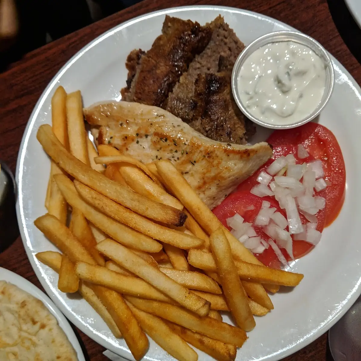 Gyro Chicken with Potato Fries, Stathis Grill