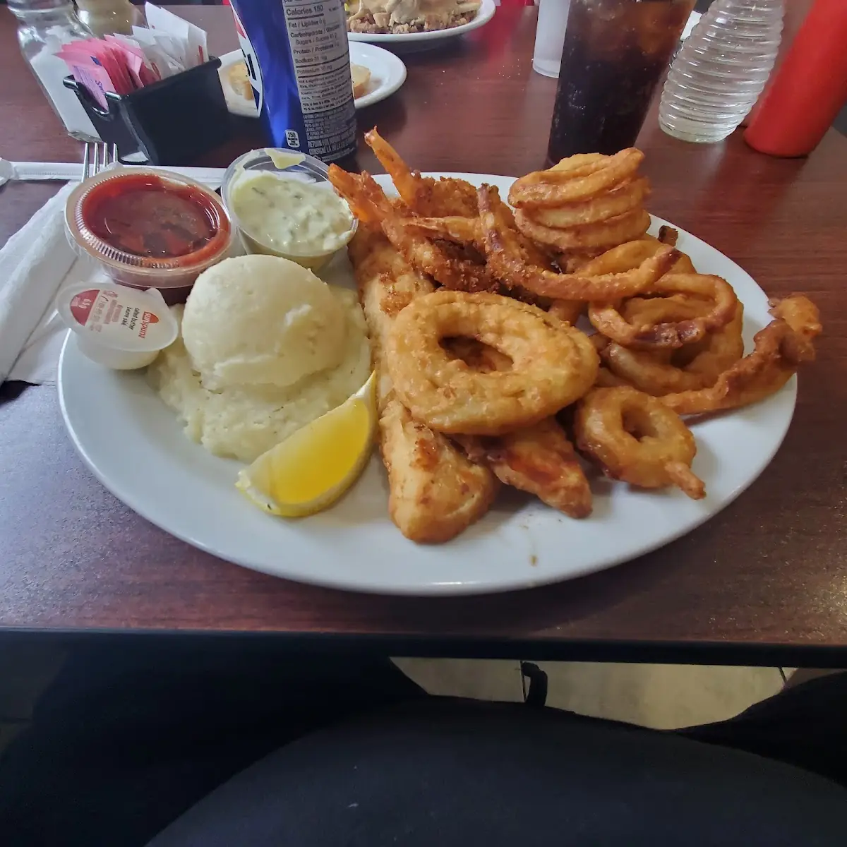 Perch and Shrimp Special, Stathis Grill