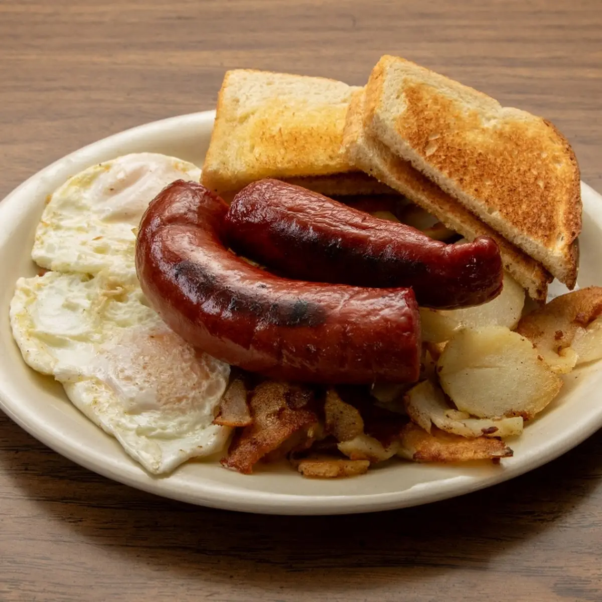 Smoked Sausage & 2 Eggs