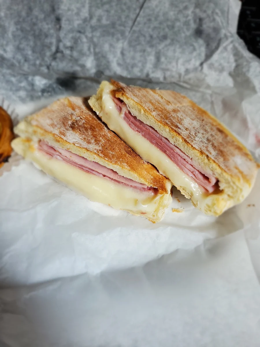 Ham Egg and Cheese on a Portuguese Roll