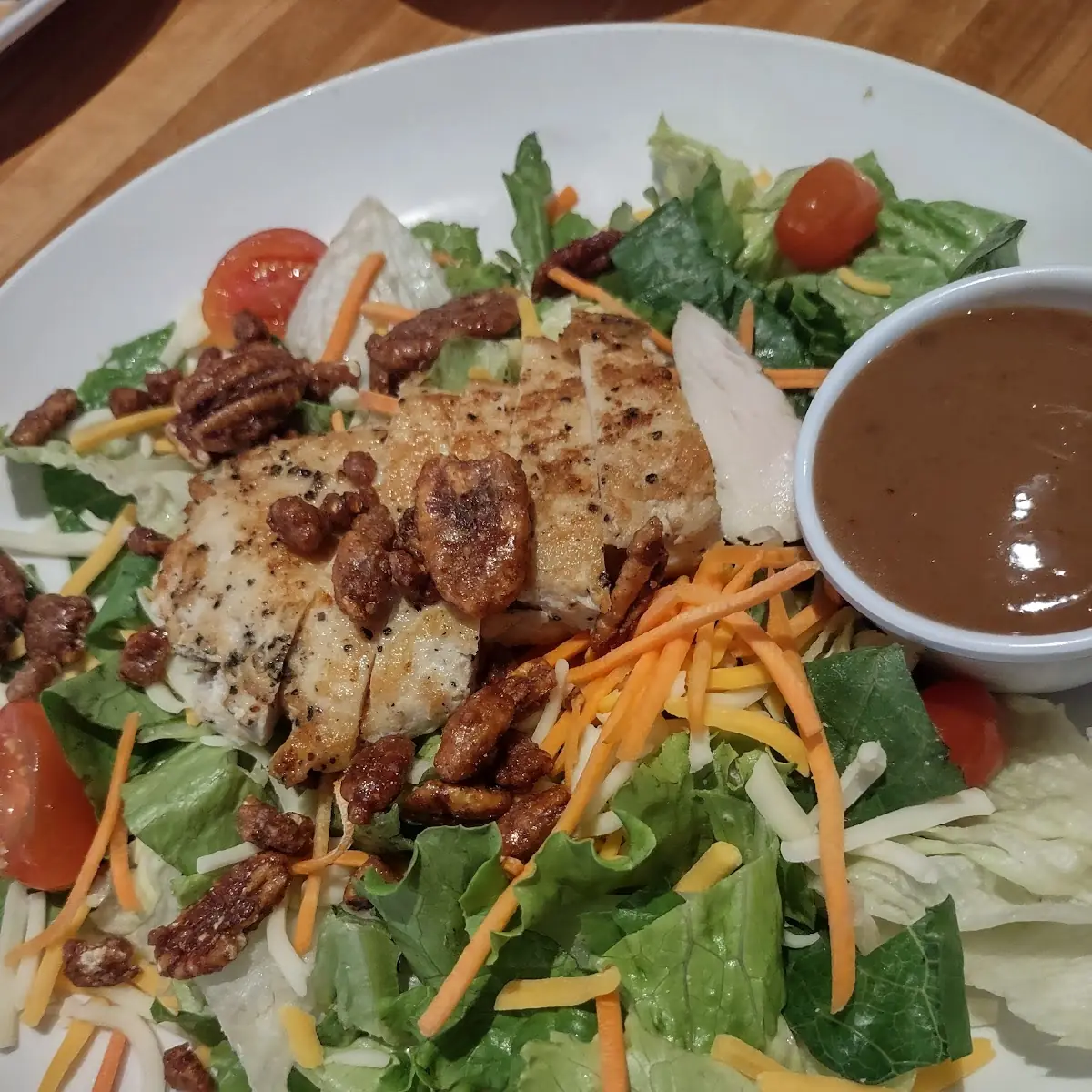 Grilled Chicken Pecan Salad Balsamic Vinaigrette