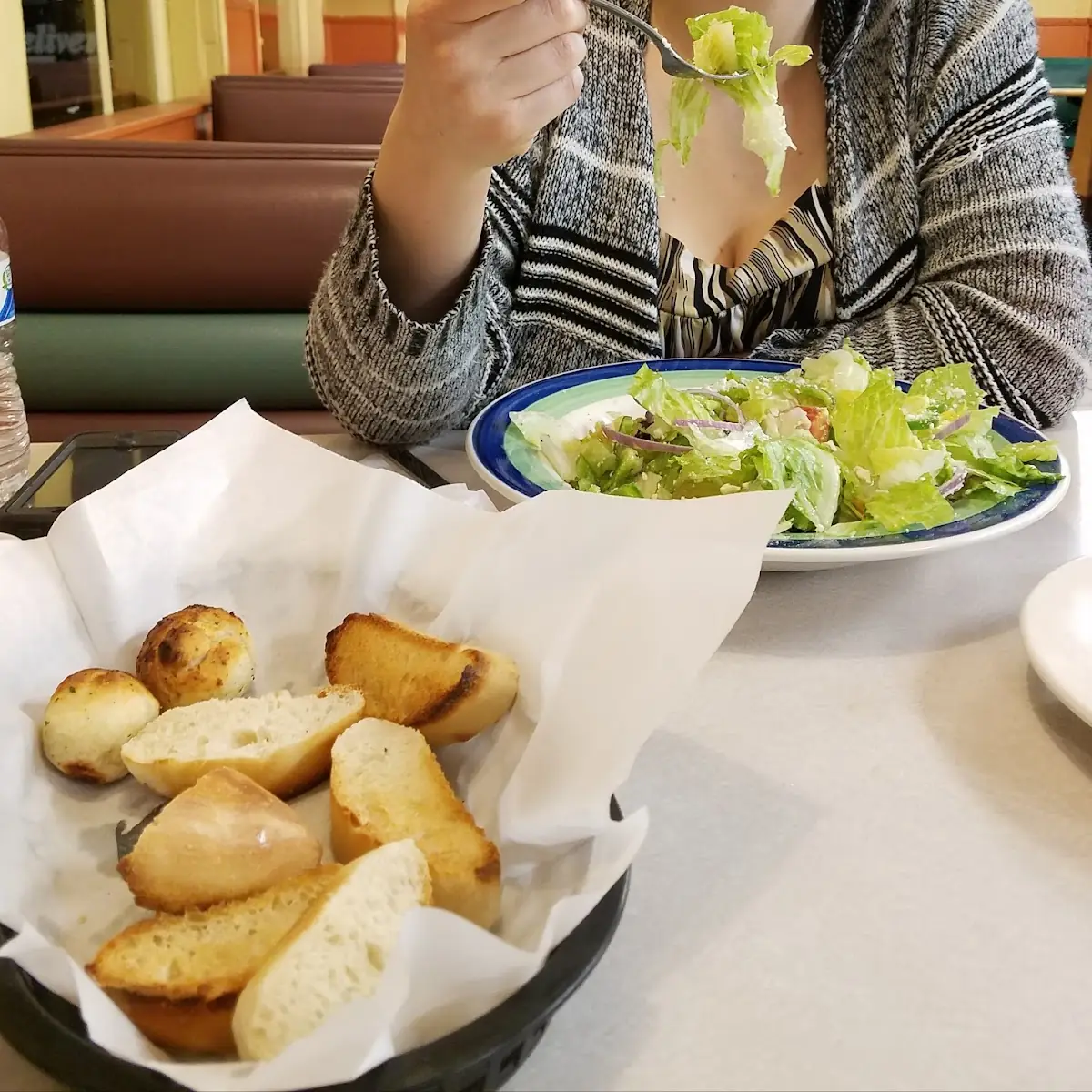 Dinner Salad and Garlic Bread