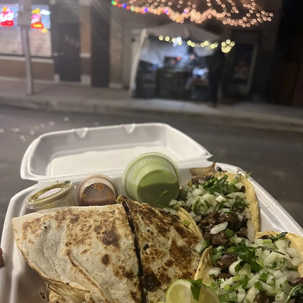 Quesadilla & Tacos Carne Asada