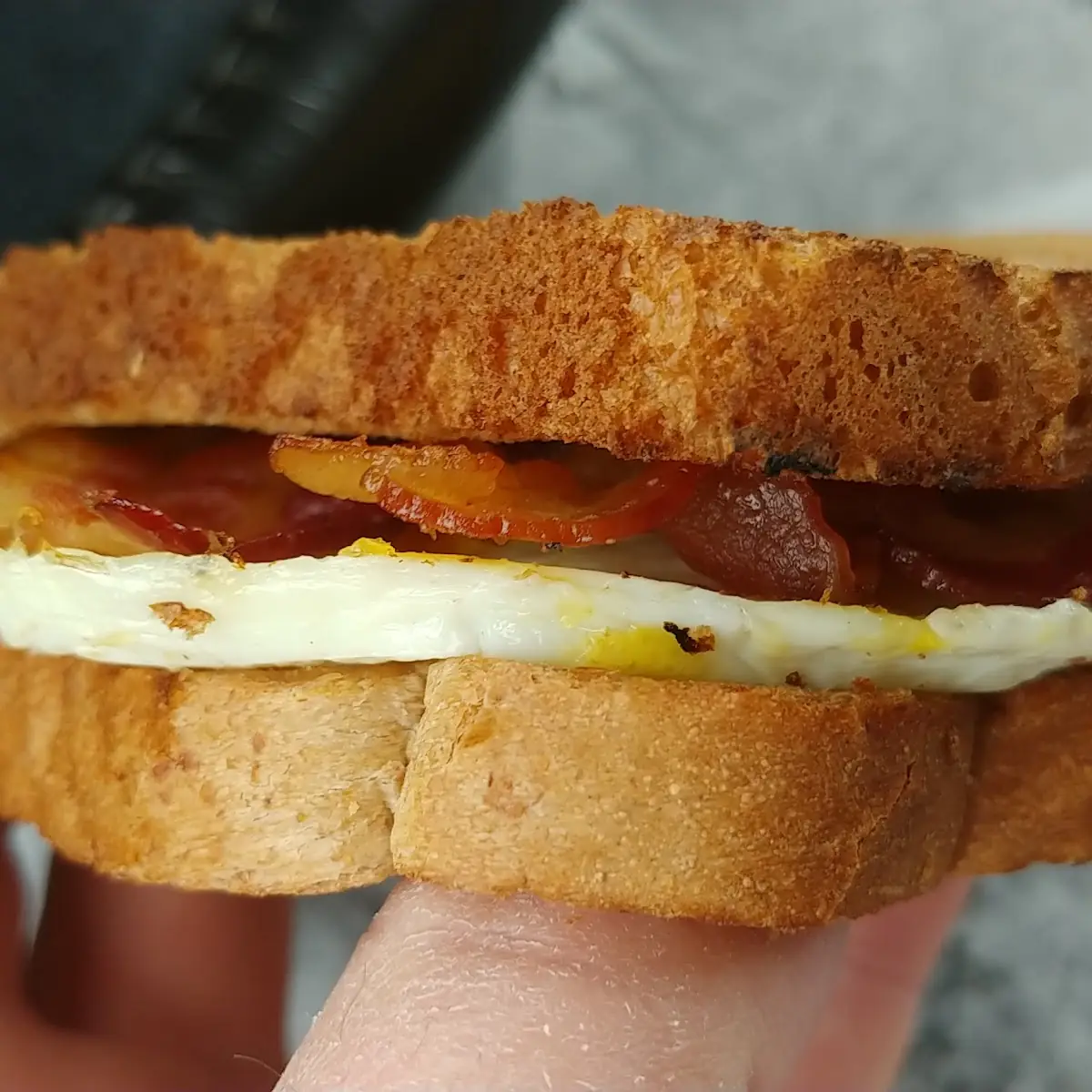 Bacon Egg and Cheese on Toast