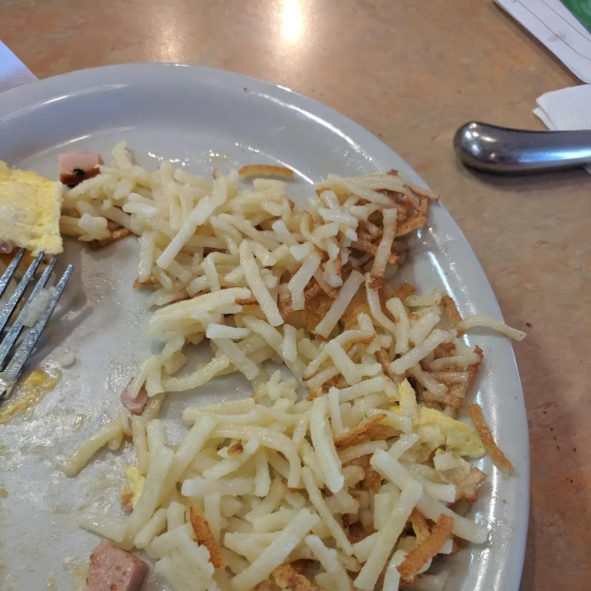 Under Cooked Hash Browns