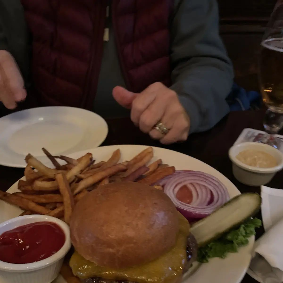 Char Grilled Cheese Burger