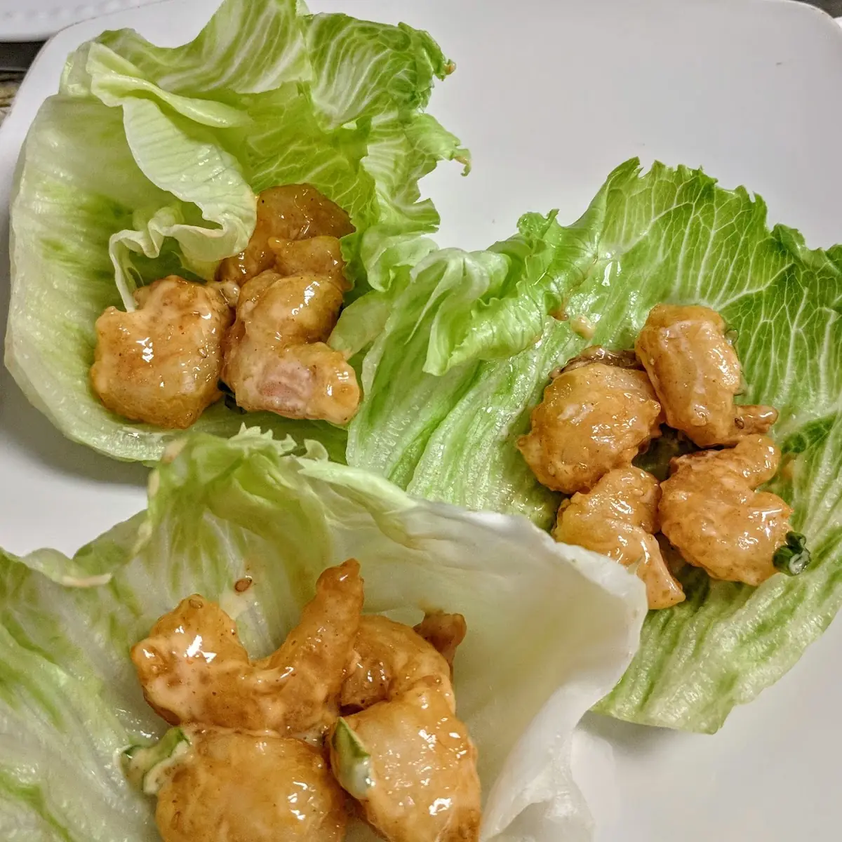 Shrimp Lettuce Wraps with Smack Sauce