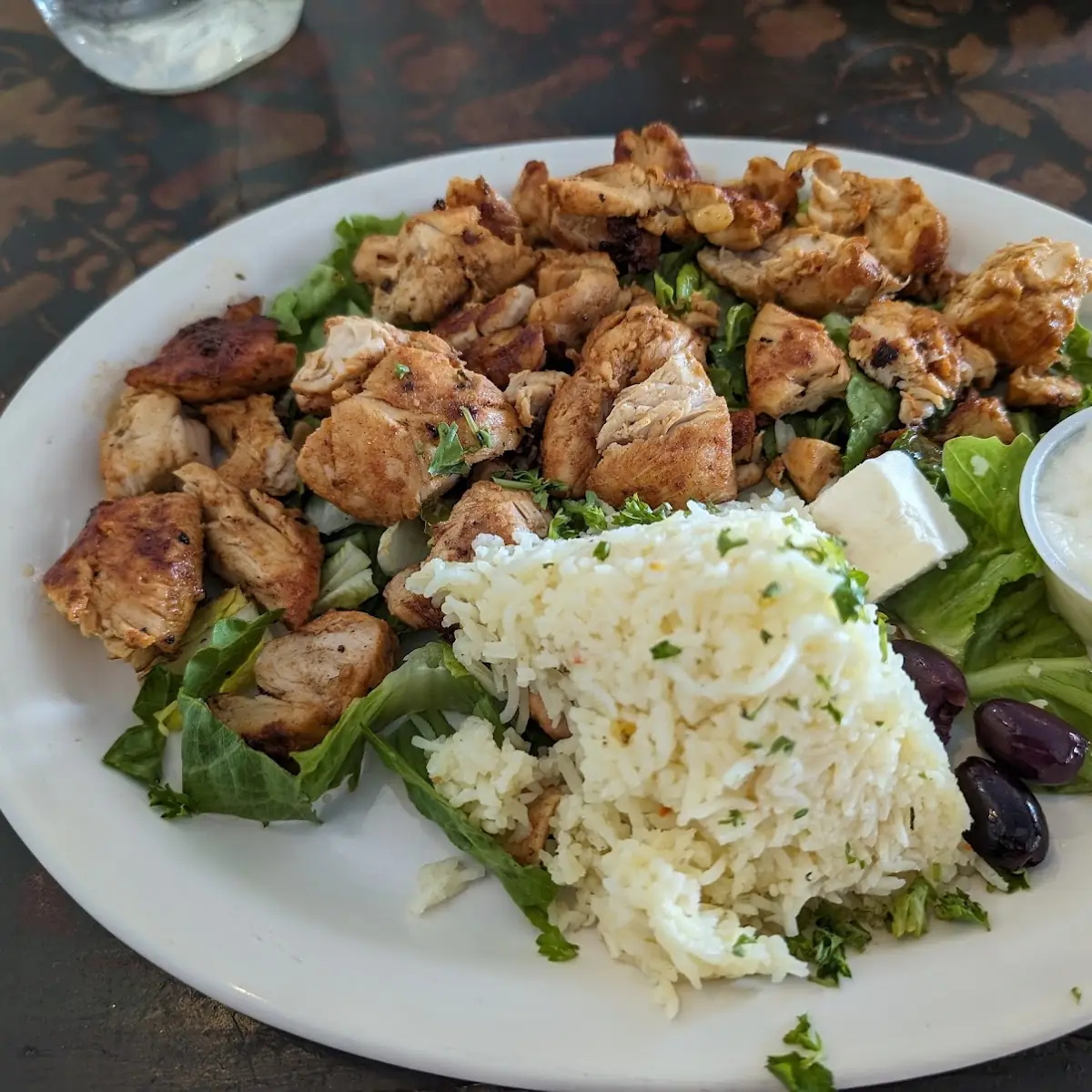Grilled Chicken and Beef Shawarma Platter
