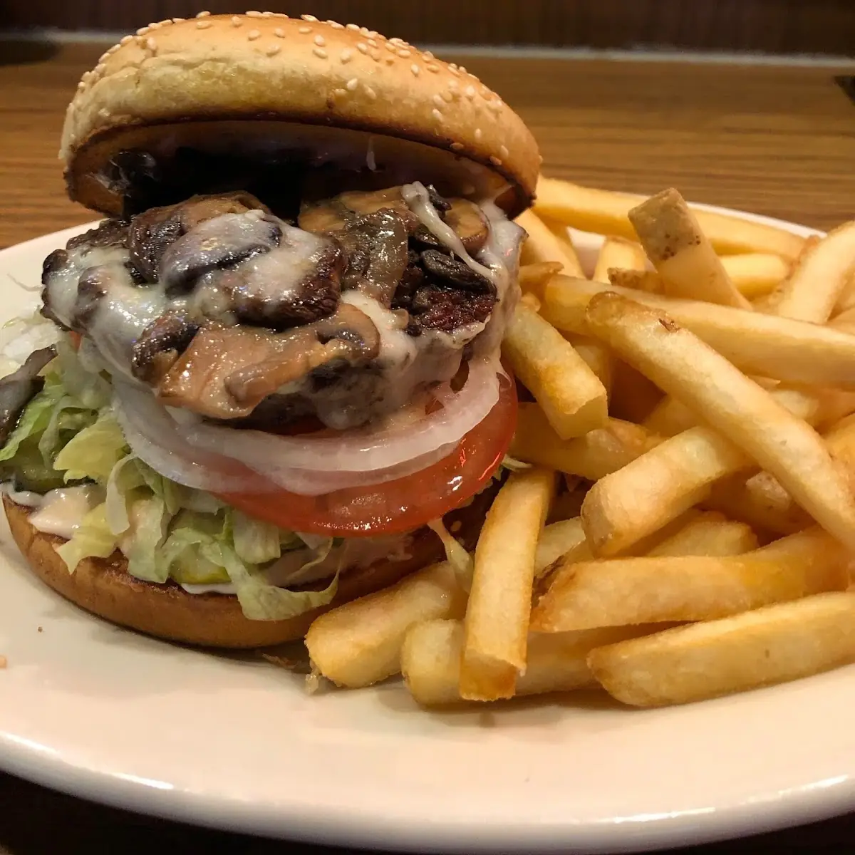 Mushroom Swiss Burger