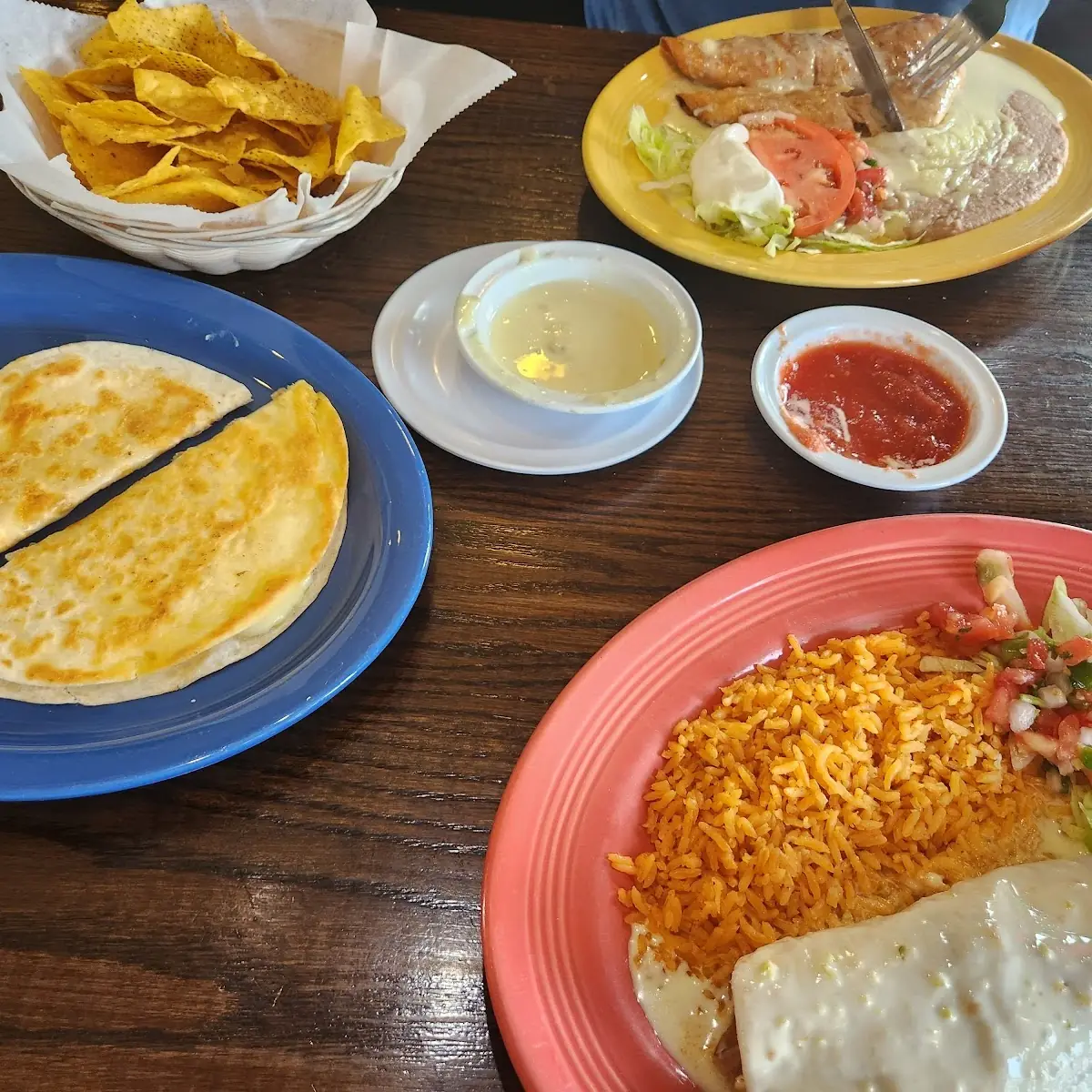 One Enchilada One Chile Relleno Rice
