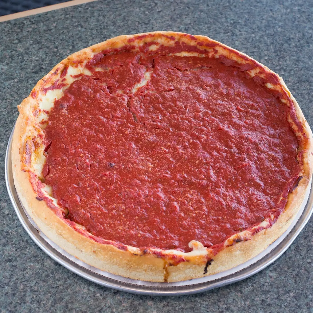 Original Old World Deep Dish Pan Cheese Pizza