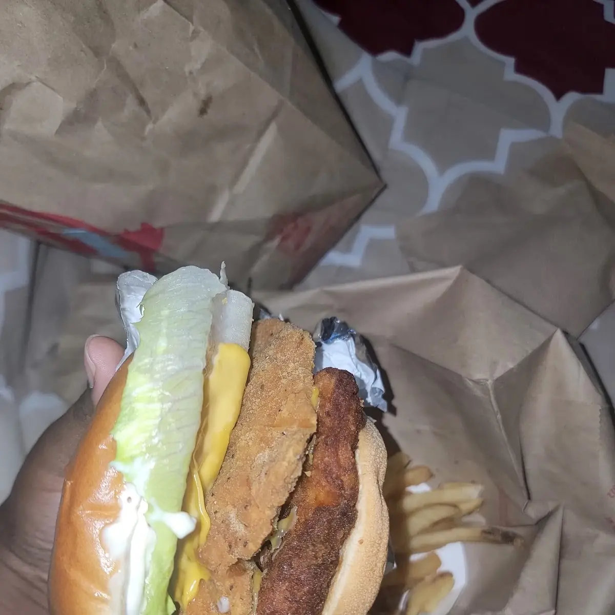 Spicy Chicken and Fish Sandwich