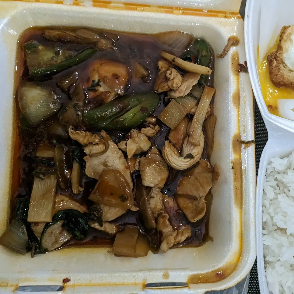 Chicken Kra Pao Add Egg