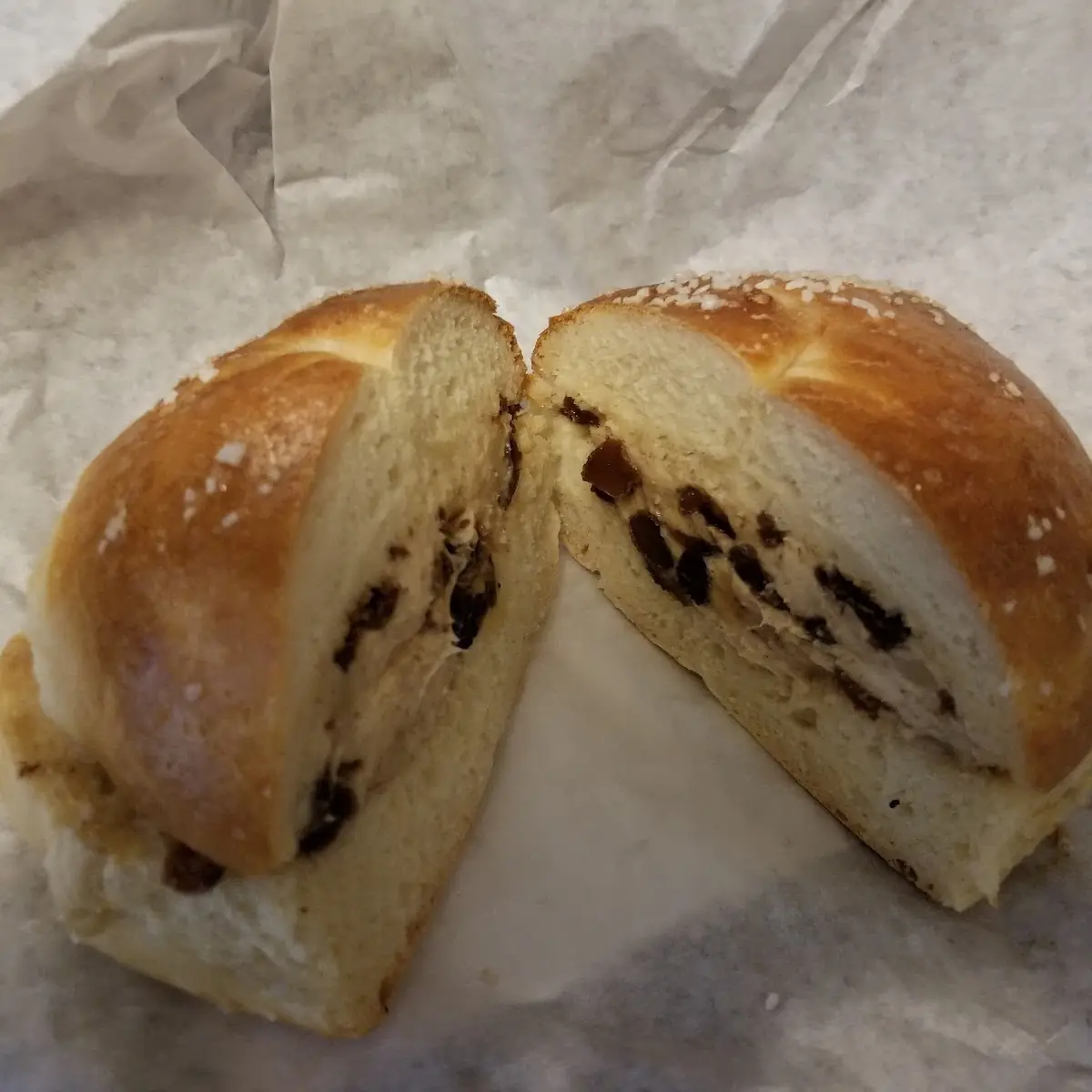 Salt Bagel with Honey Walnut Cream Cheese