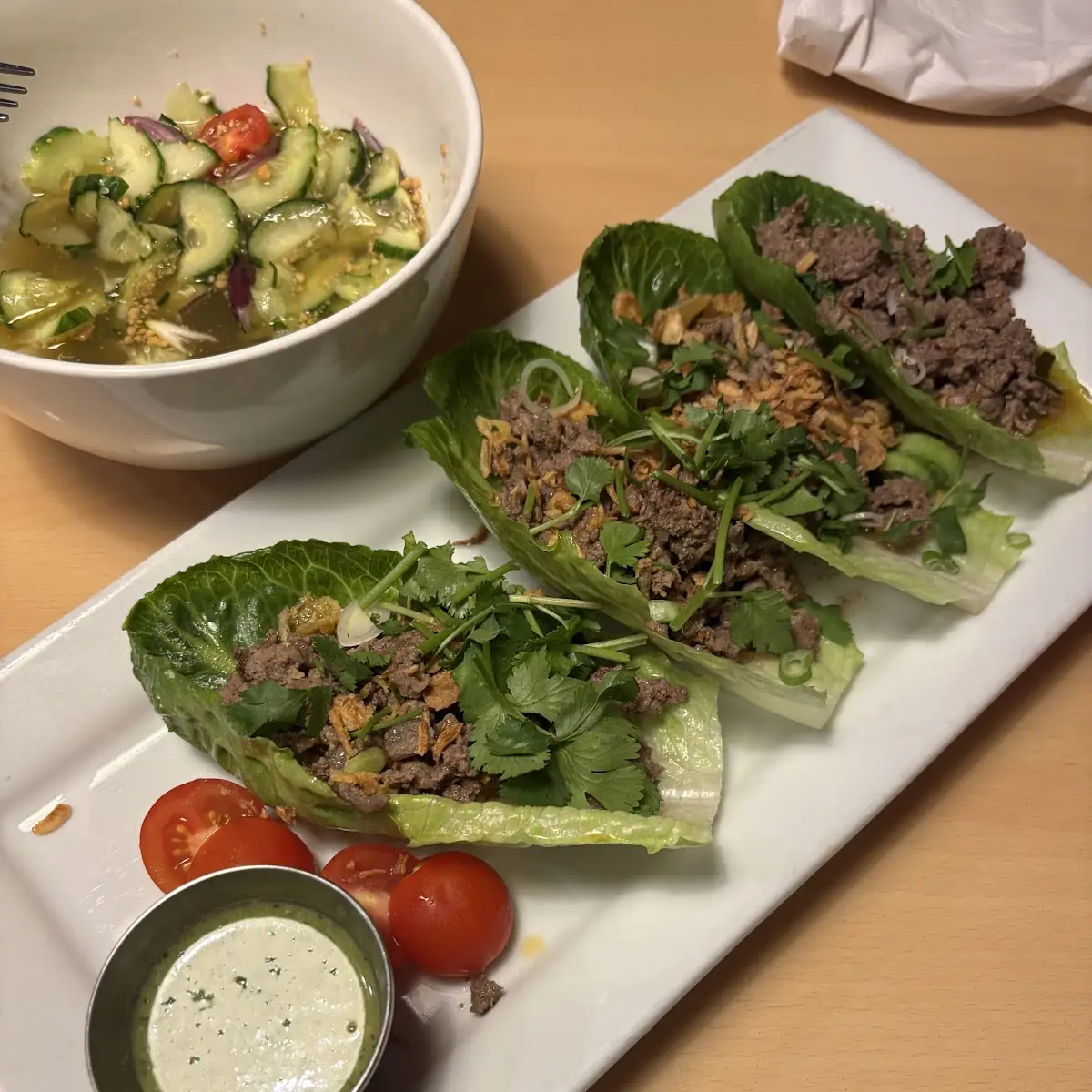 Thai Lettuce Wraps with Pork or Beef