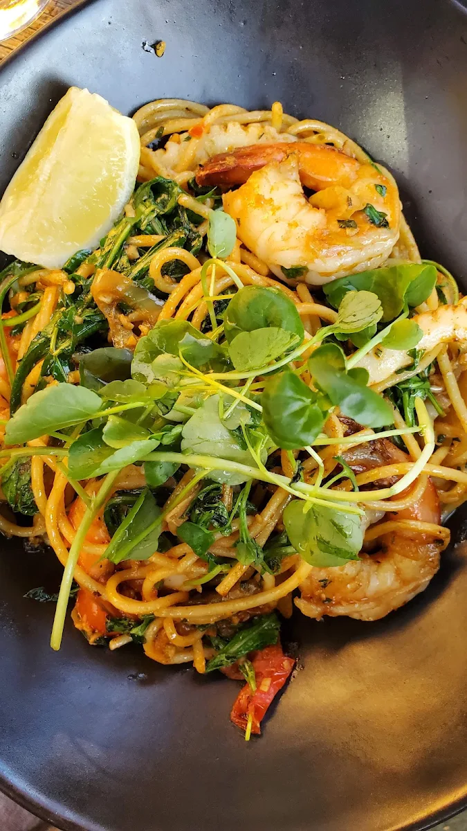 Prawn Pasta, The Courthouse Restaurant