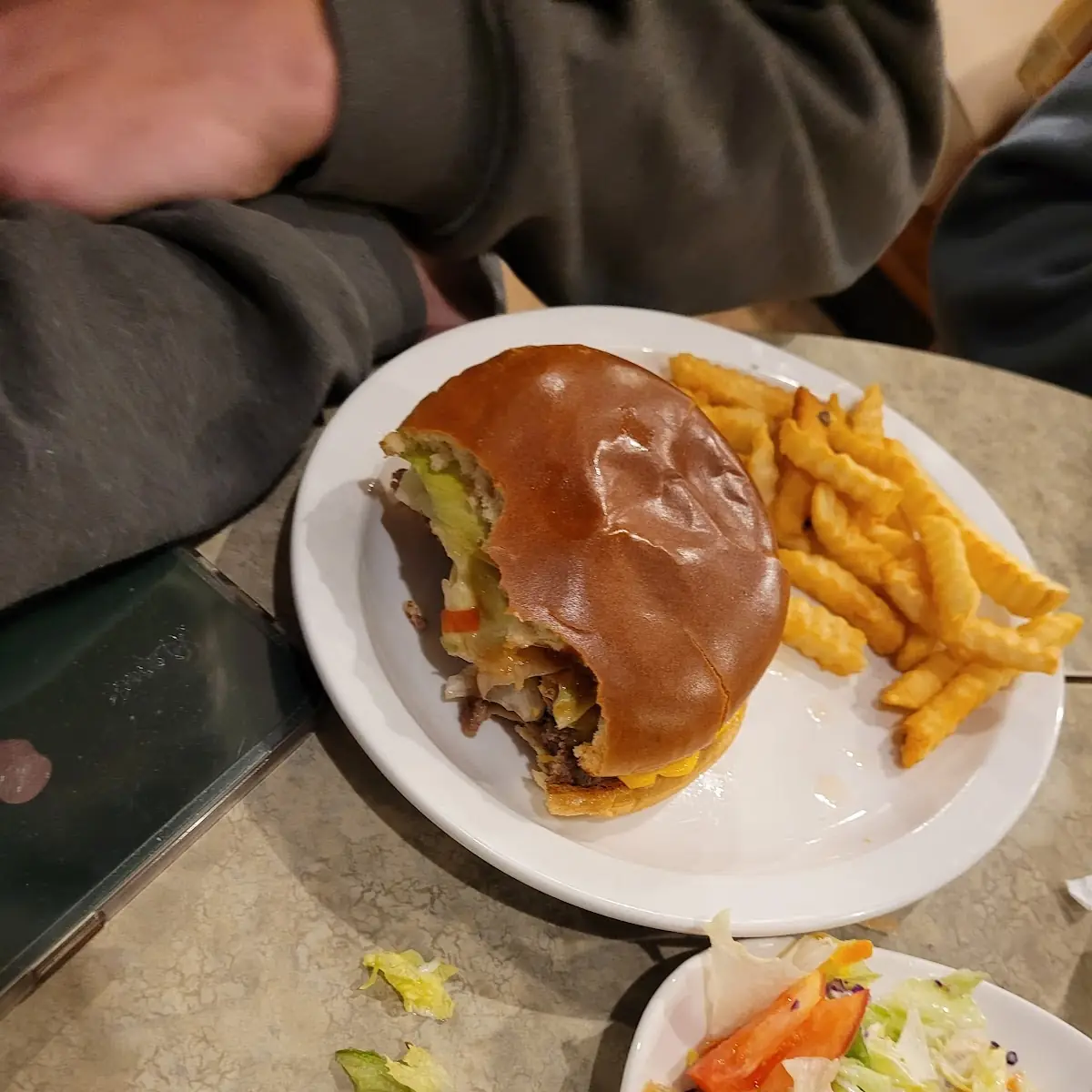 Double Cheeseburger and Fries