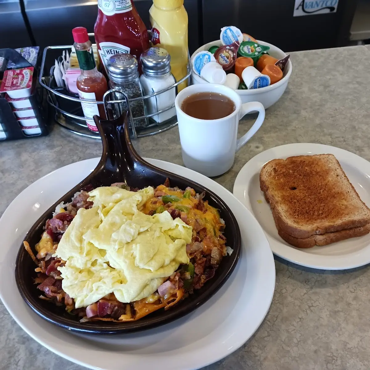 Egg Cheese Bacon Potato Skillet