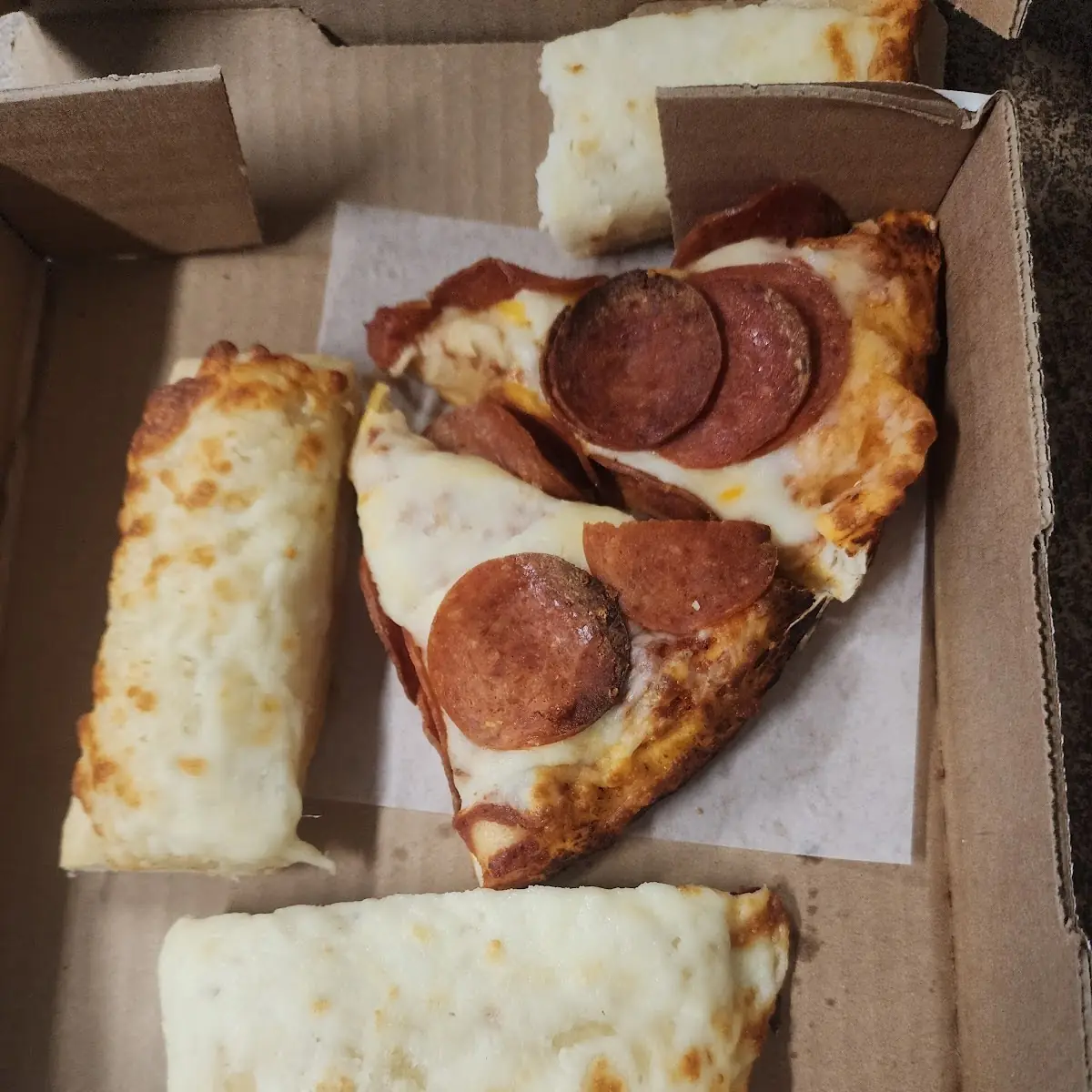 Pepperoni Pizza and Cheese Breadsticks
