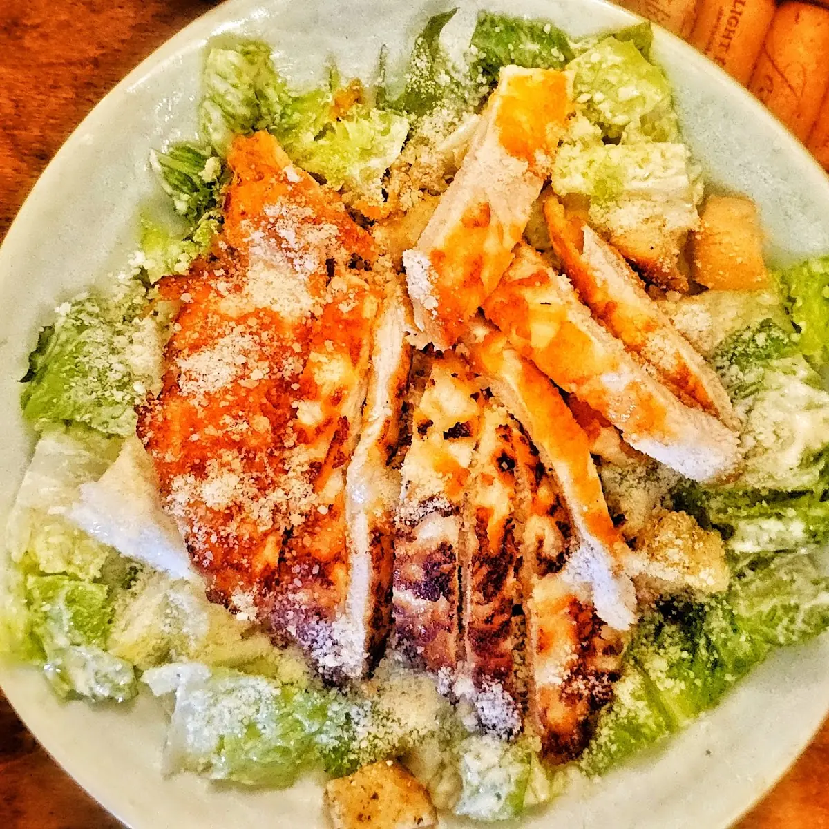 Parmesan Crusted Chicken Caesar Salad