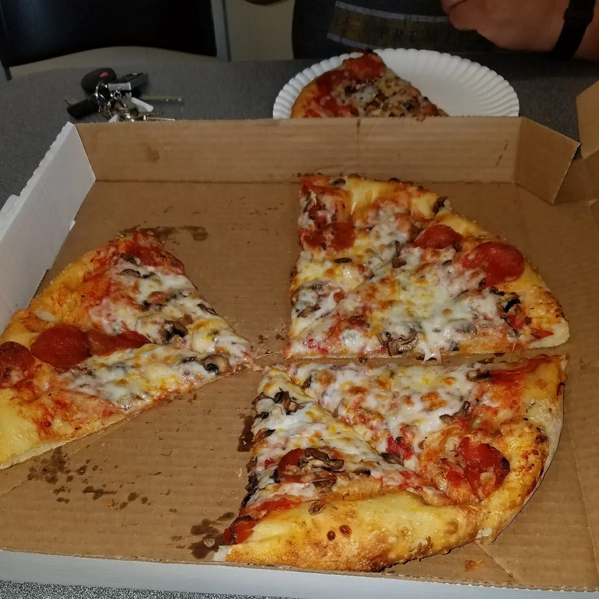 Pepperoni and Mushroom Pizza
