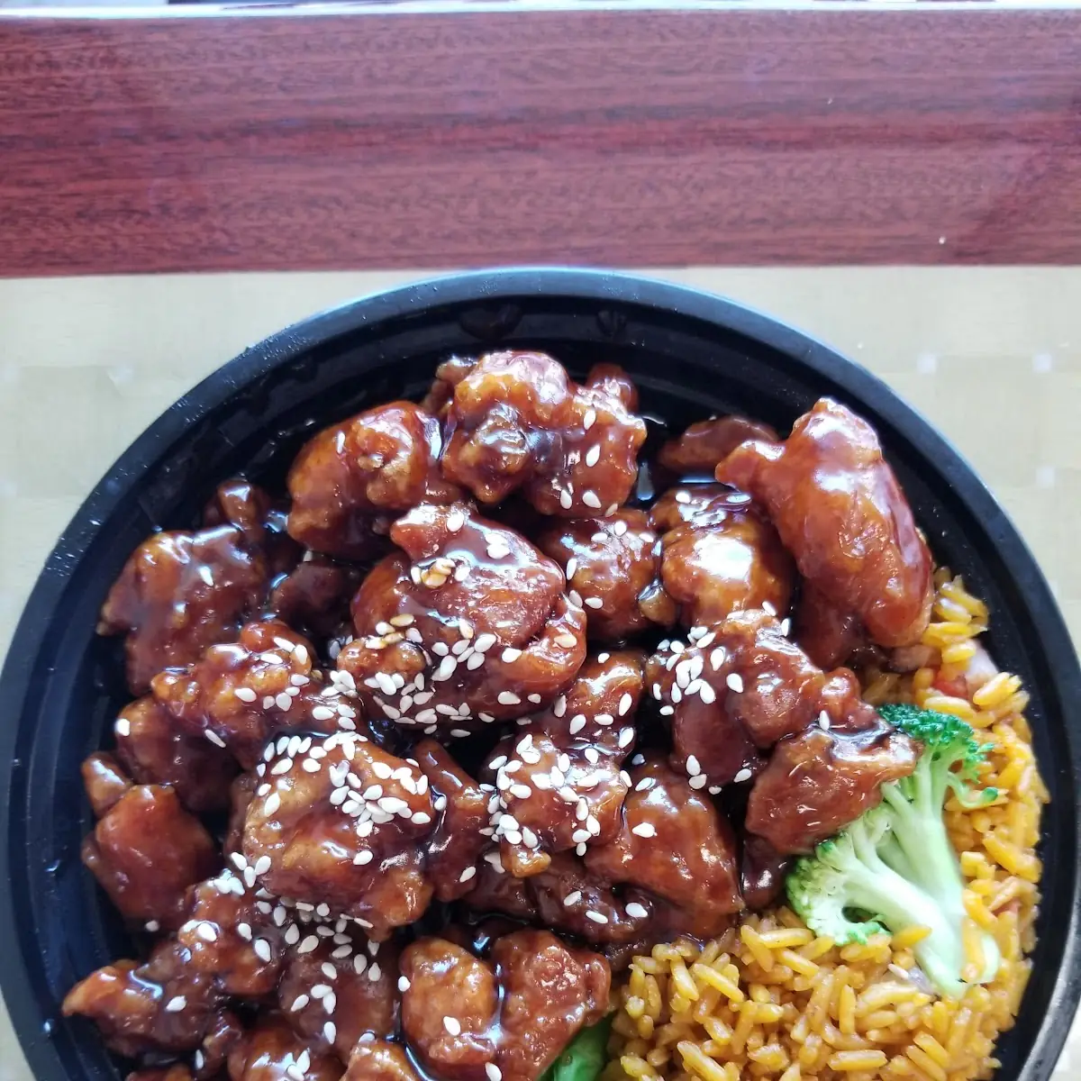 Sesame Chicken with Fried Rice