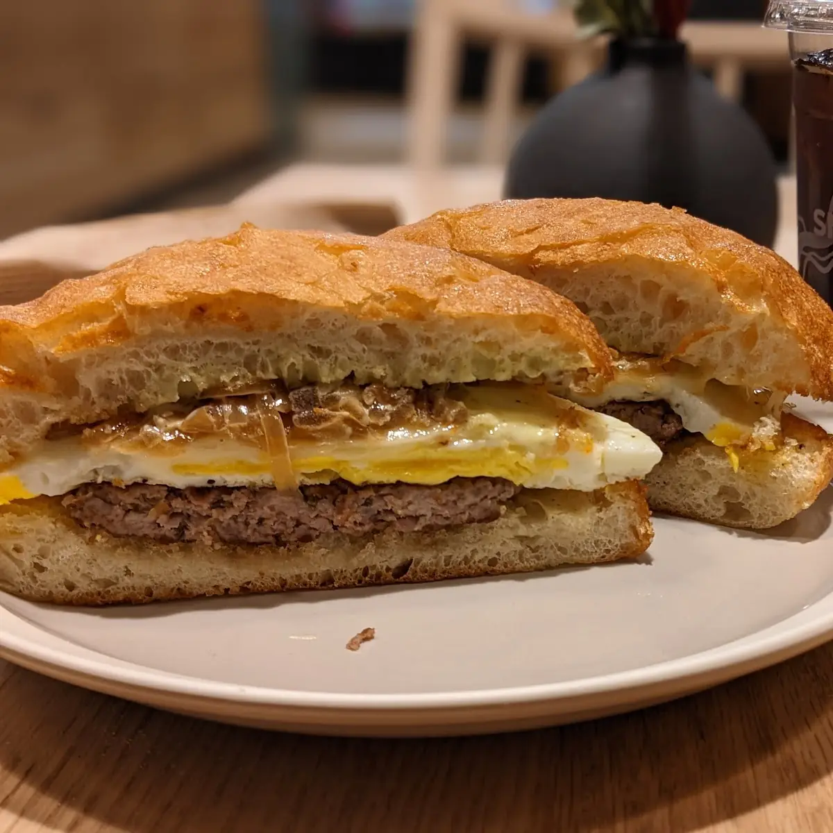Bison Sausage Breakfast Sandwich