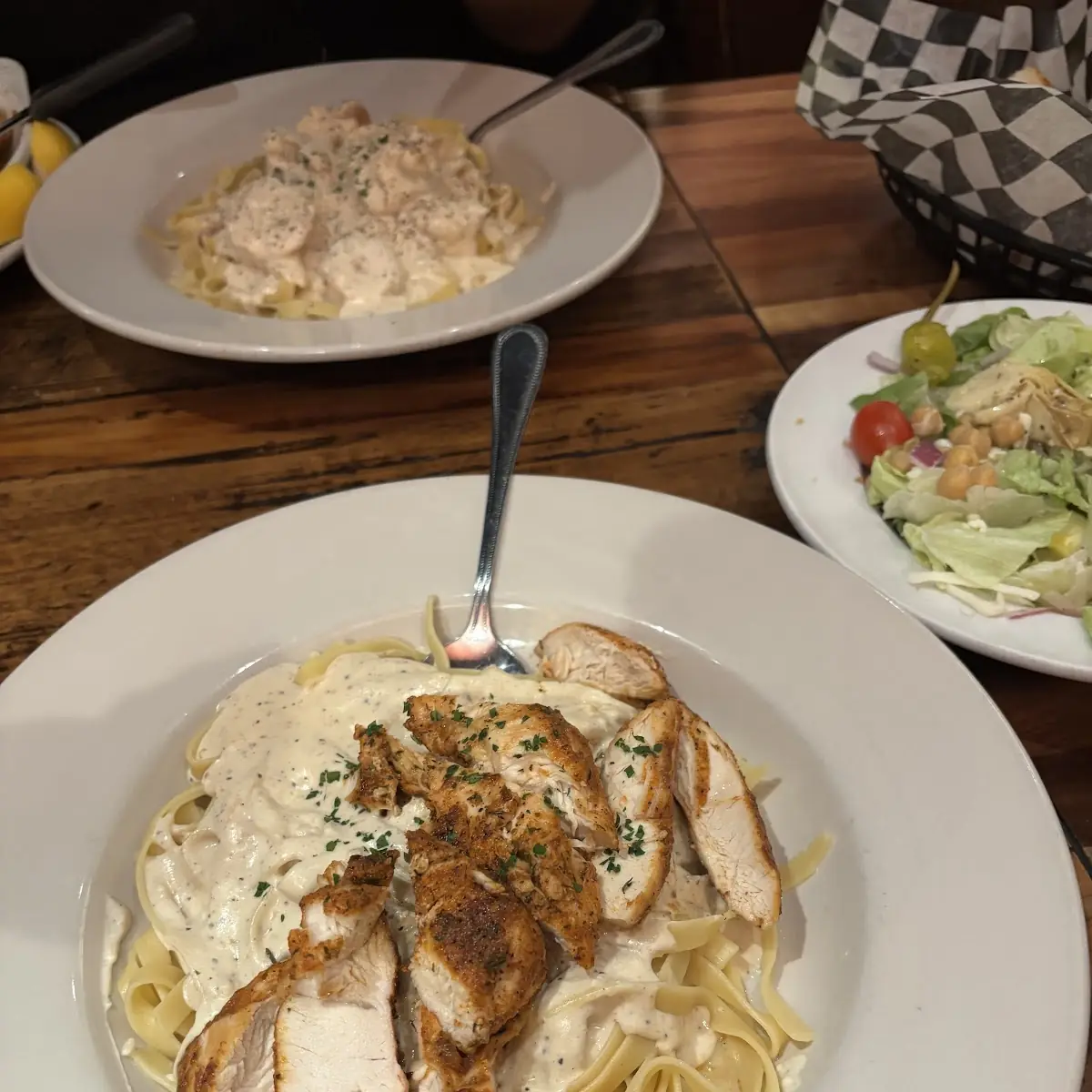 Chicken Alfredo with Blackened Chicken