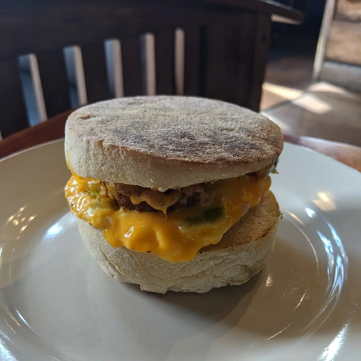 Breakfast Sandwich with a Veggie Patty