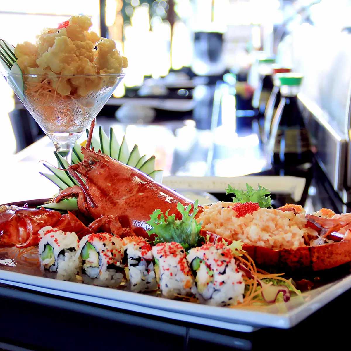 Sushi Sashimi and Lobster Teriyaki