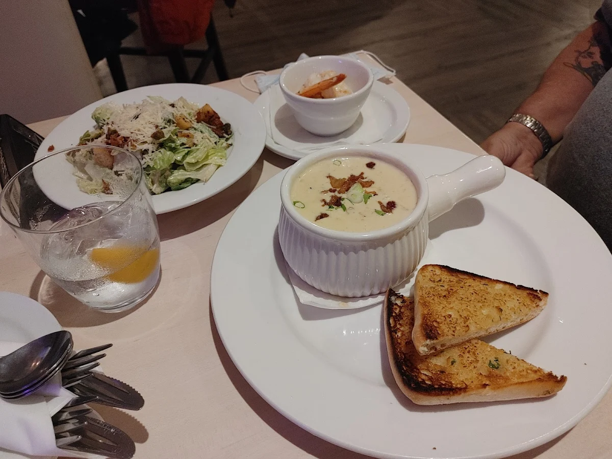 Seafood Chowder & Caesar Salad