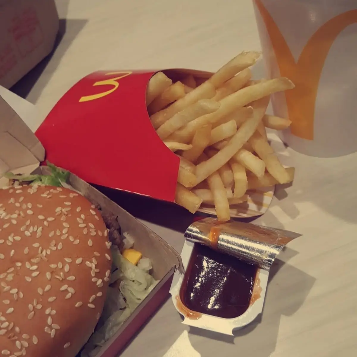 Big Mac and Medium Fries with Cheese