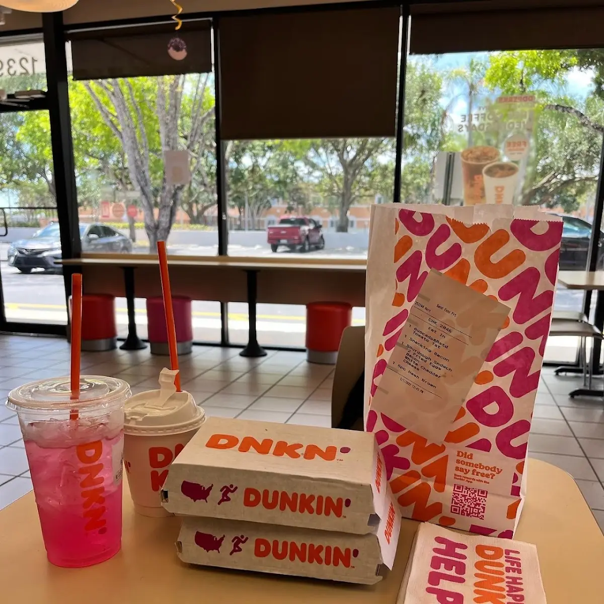 Pink Strawberry Dunkin' Coconut Refresher