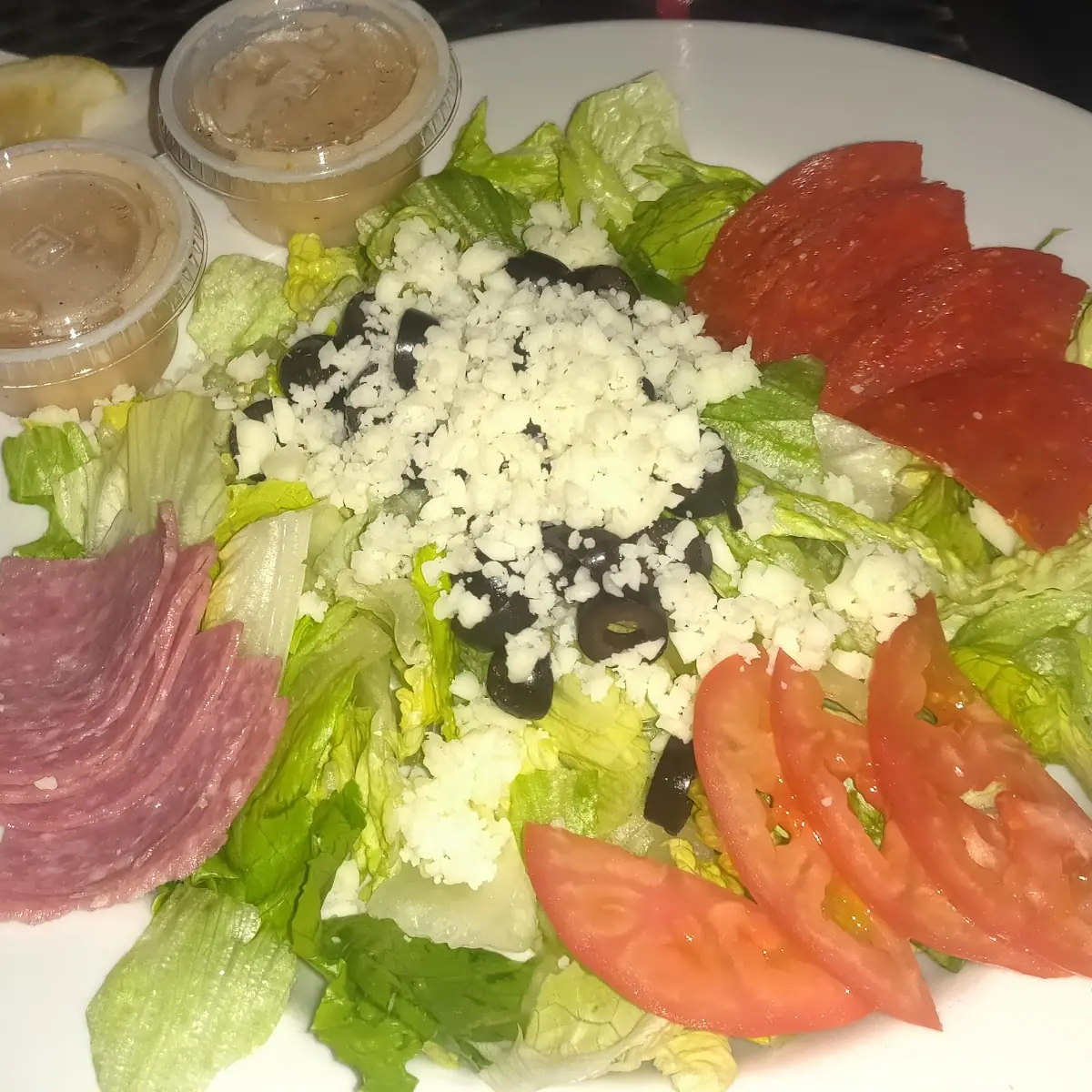 Antipasto Salad and Mozzarella Sticks