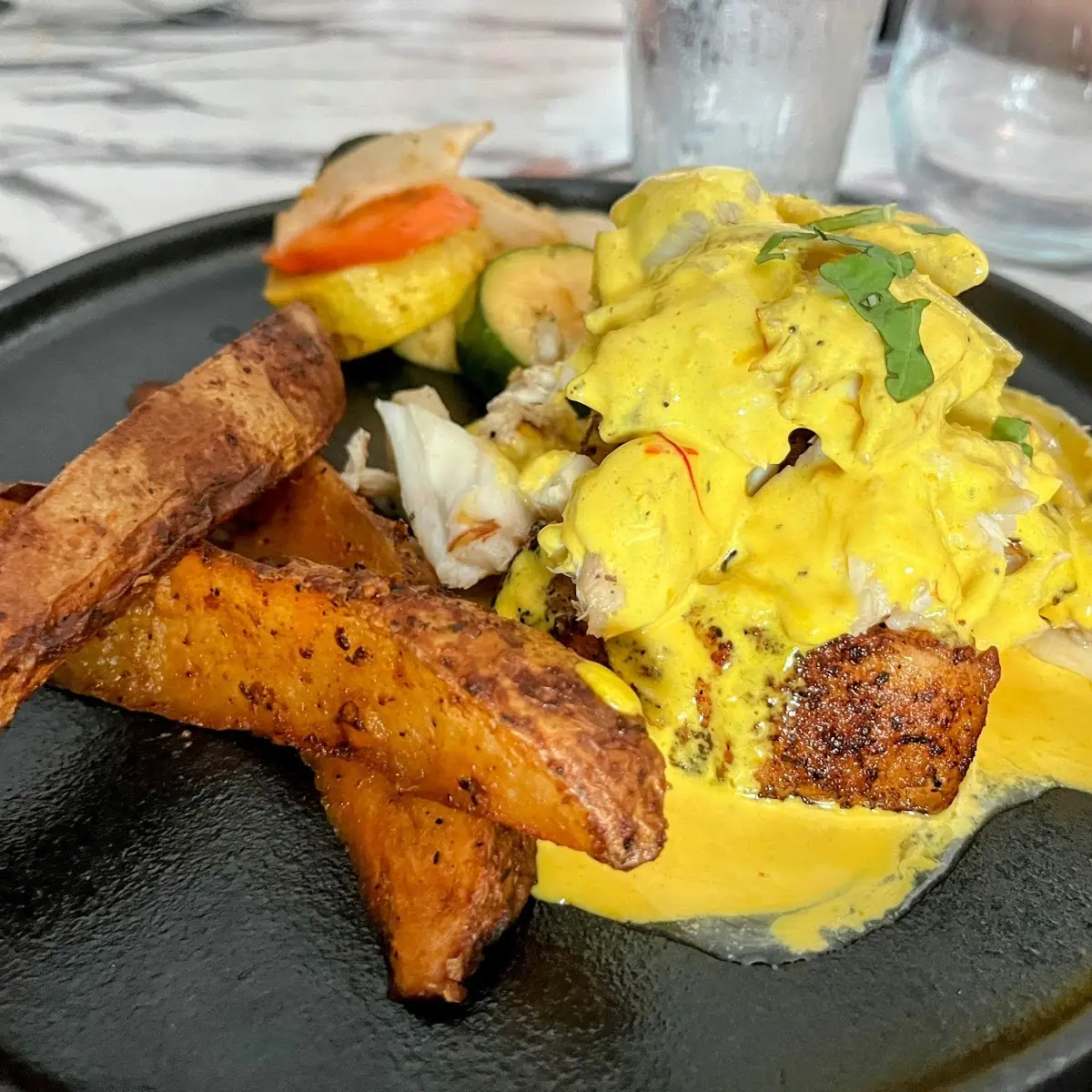 Sea Bass with Saffron Sauce