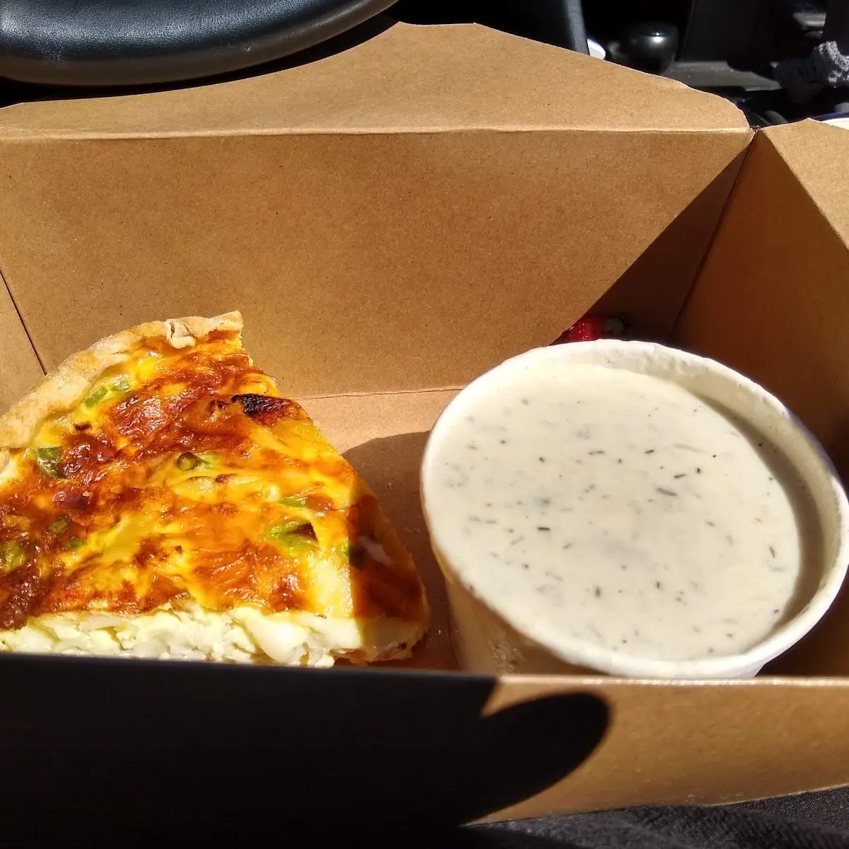 Crab Quiche and Clam Chowder