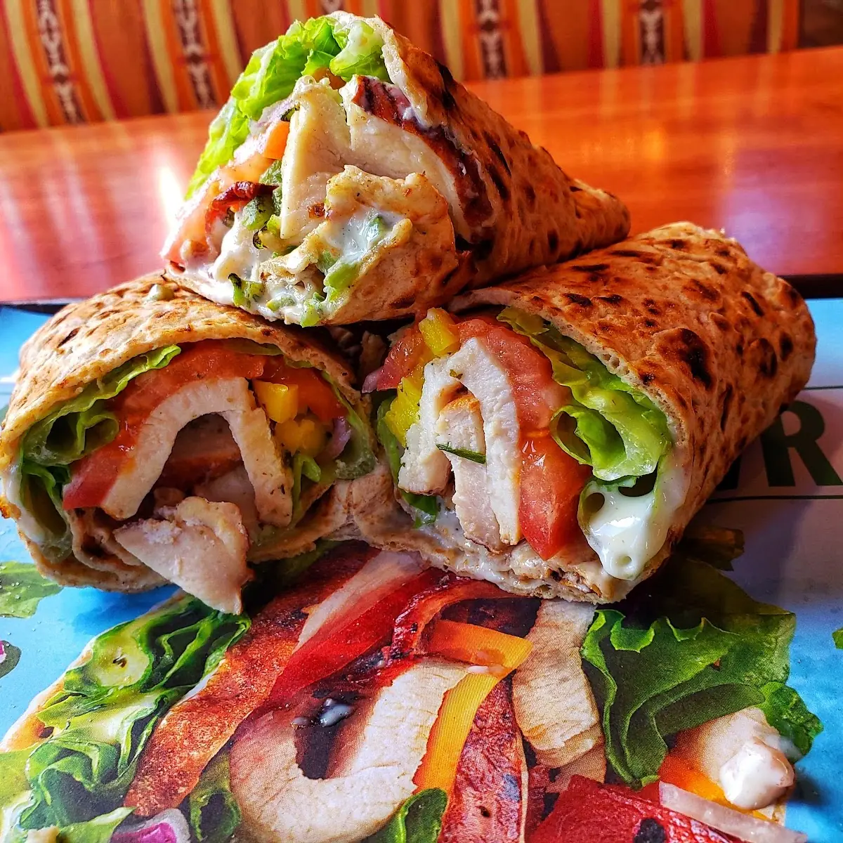 Creamy Mediterranean Chicken Wrap